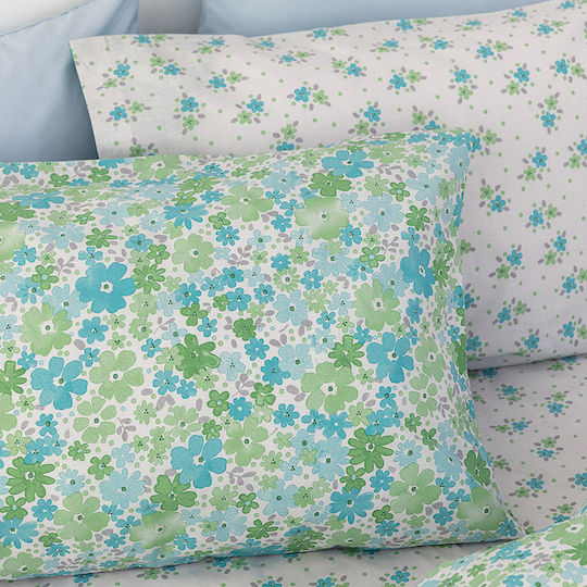 Palamaiki Сет Чаршафи 170x260см. Menta на цветя FL6232 3бр