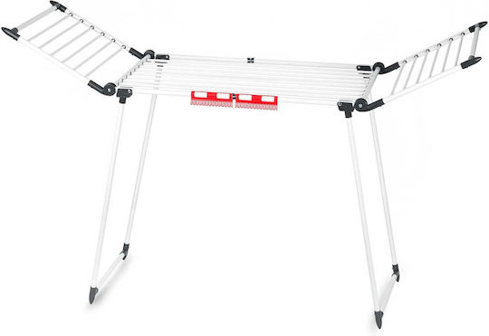 Massido Folding Floor Clothes Drying Rack with Hanging Length 27m