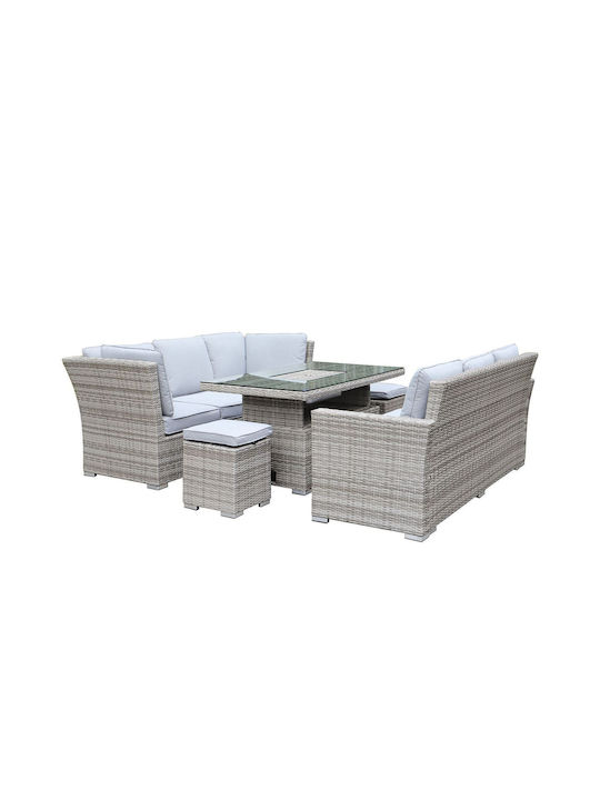 Set De sufragerie pentru exterior Boozer Gri deschis 2buc