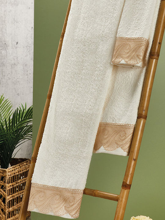 Whitegg Bath Towel Set 3pcs Loukia White Weight 450gr/m²