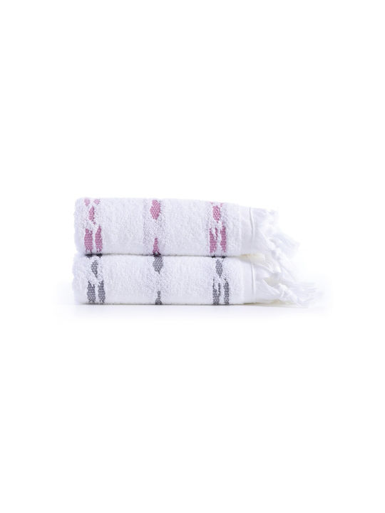 Nef-Nef Homeware Facecloth Garnet 50x90cm Garnet White Weight 500gr/m²