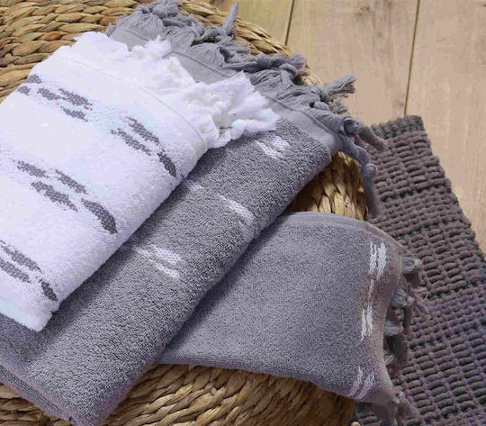 Nef-Nef Homeware Facecloth Garnet 50x90cm Garnet White Weight 500gr/m²