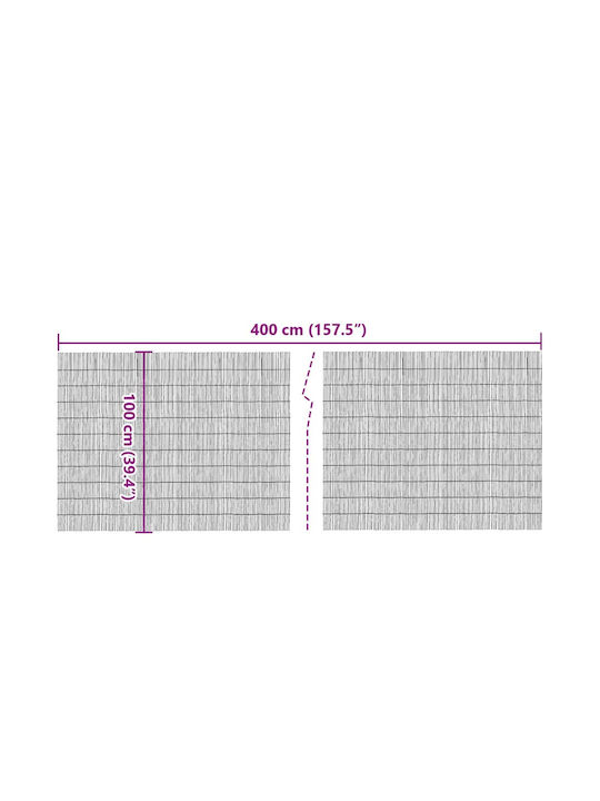 vidaXL Gard De Bambus Cu Întregul Reed Din Bambus 1x4m