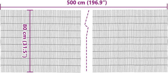 vidaXL Бамбукова Каламота с Целият Рийд Бамбук 80x500см