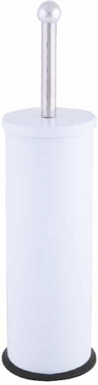 Dimitracas Metallic Toilet Brush White Dimitracas Metallic Toilet Brush White