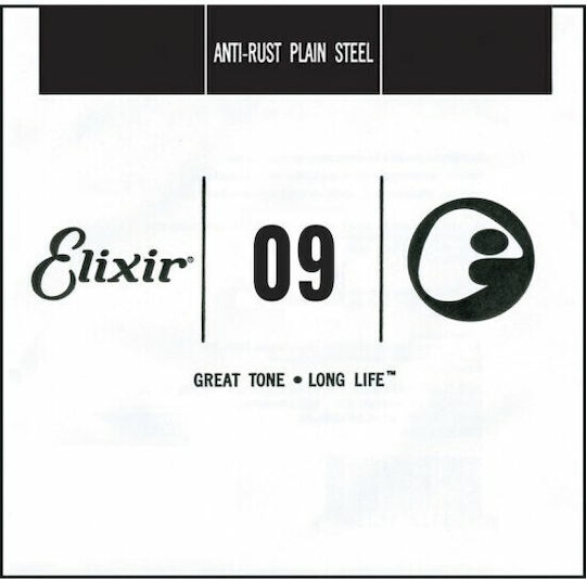 Elixir Single Steel String for Electric Guitar Anti-Rust Plain Ball End 9"