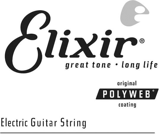 Elixir Single Steel String for Electric Guitar Anti-Rust Plain Ball End 9"