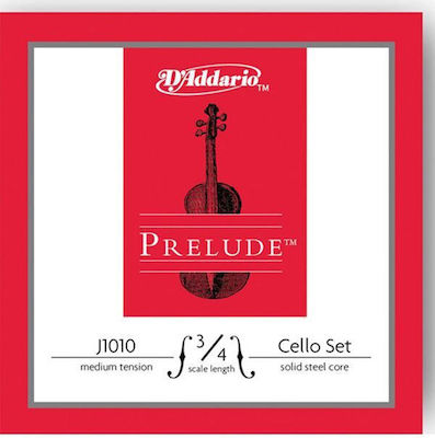 Daddario Single Steel String for Cello 3/4 / 4/4 Prelude Cello 4/4 Medium A (La)