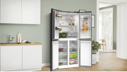 Bosch Ψυγείο Ντουλάπα 547lt Total NoFrost Υ189.5xΠ85.5xΒ66.6εκ. Μαύρο KMC85LBEA