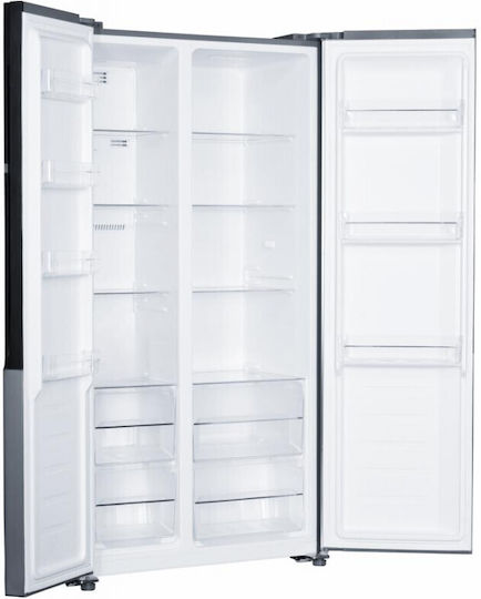 Heinner Side-by-Side Kühlschrank 442Es Total NoFrost H177xB90xT59cm. Inox HSBS-H442NFXE++