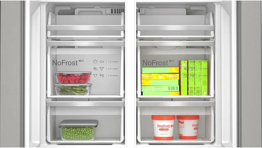 Bosch Ψυγείο Ντουλάπα 574lt Total NoFrost Υ183xΠ90.5xΒ73.1εκ. Inox KFD96APEA