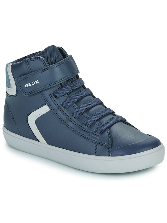 Geox Παιδικά Sneakers High J Gisli Ανατομικά Μπλε