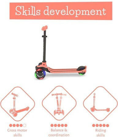 Chillafish Scuter Copii Scotti Glow 3 Roți Pentru 3+ Ani Glow Flamingo