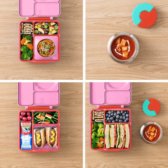 Omie Plastic Kids' Food Container 1.35lt Pink