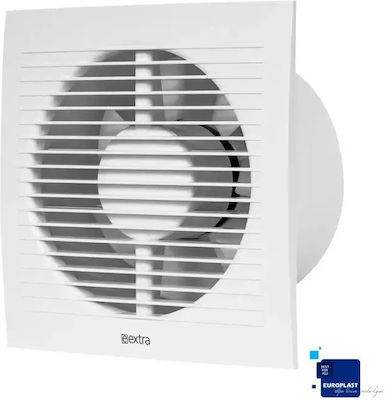 Europlast De perete Ventilator de Baie 150mm Alb