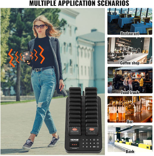 Wireless Ready Order Notification System for Restaurants 998 Channels 20 Devices Vevor Dcpqcqdrcpfx0k4qav2