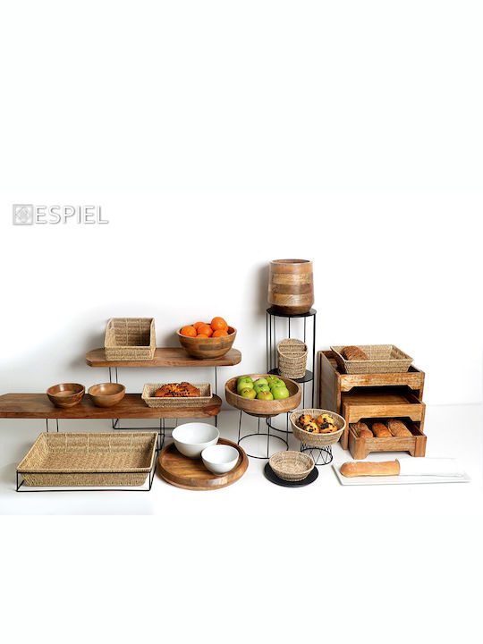 Espiel Bread Box Wicker Beige 25x17x6cm