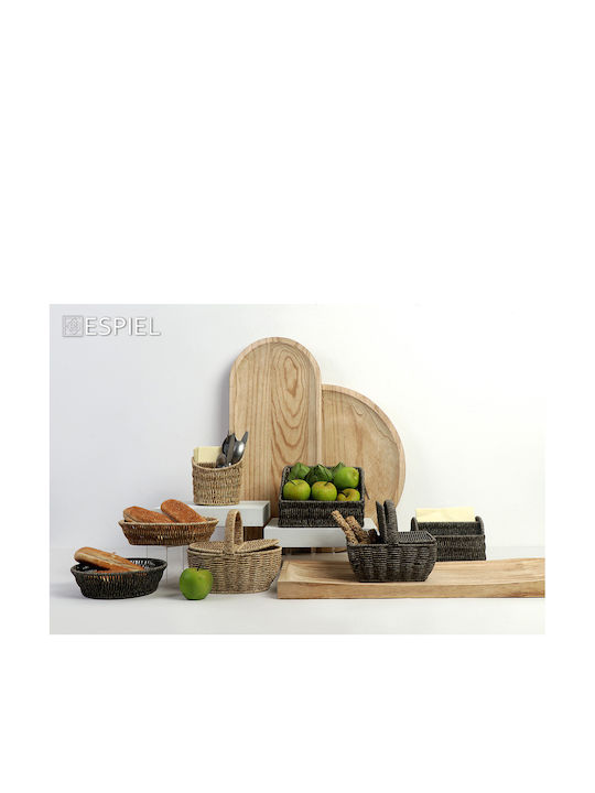 Espiel Bread Box Wicker Gray 21x14x5cm