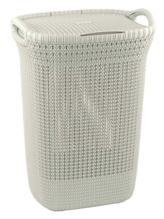 Curver Knit Кошница За Пране Пластмасова 57л С Капак 45x34x61см Бежова
