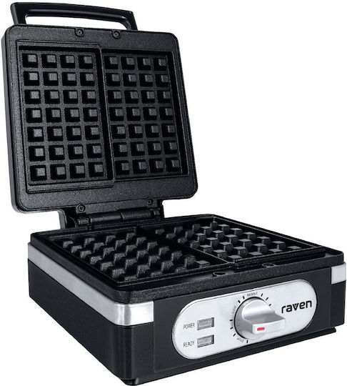Raven Waffeleisen Für Rechteckige Waffeln 2 Leistung 1400W