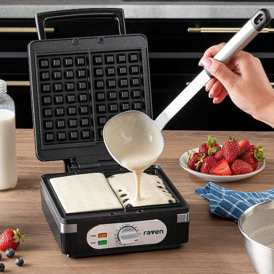 Raven Waffeleisen Für Rechteckige Waffeln 2 Leistung 1400W