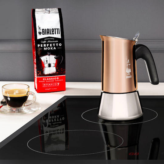 Bialetti Venus New Stovetop Espresso Pot 6 Cups Inox Copper