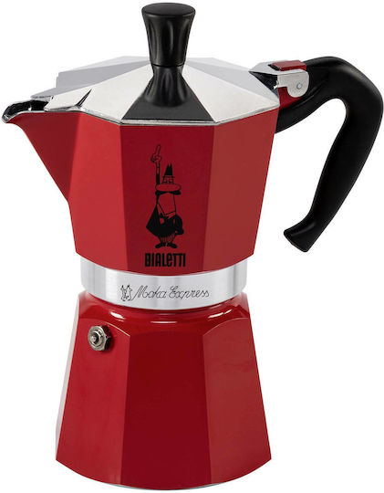 Bialetti Stovetop Espresso Pot 6 Cups Brown
