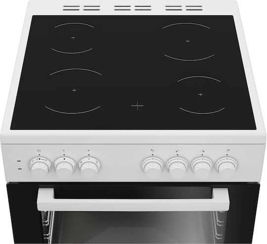 Aragaz 72lt cu Plite Ceramice L60cm. White