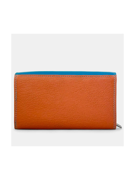 Forest Large Leather Women's Wallet Blue