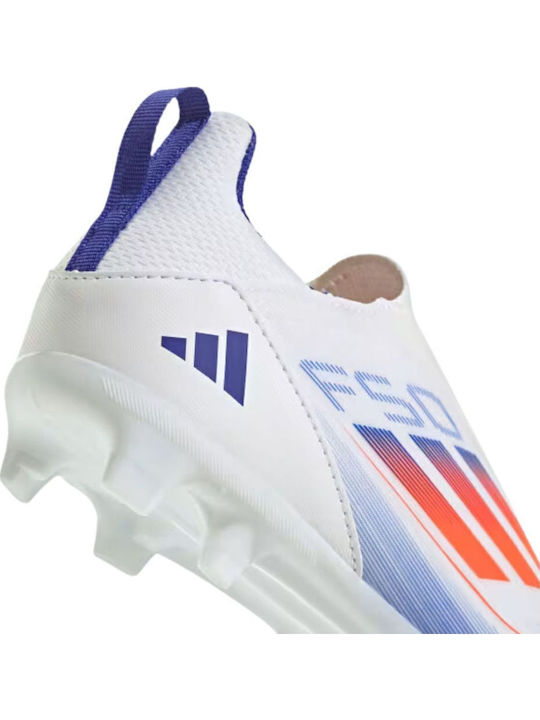 F50 League FG/MG Детски Футболни Обувки с Бутони Бели