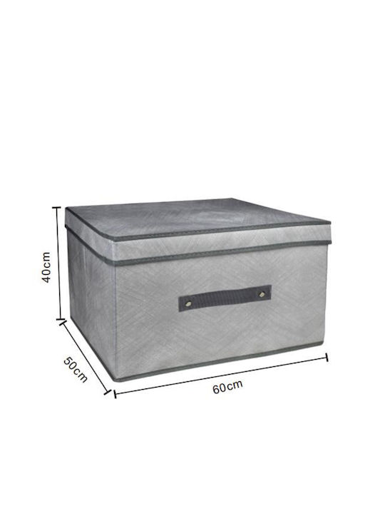 Fabric Storage Box with Lid Anthracite 60x50x40cm 1pcs