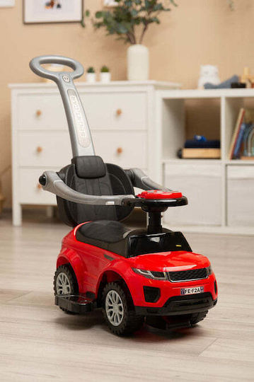 Caretero Riding Sport Car Αυτοκινητάκι Ride On με Χειρολαβή για 12+ μηνών με Ήχους Κόκκινο