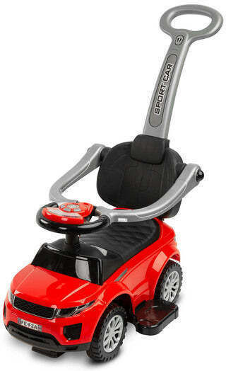 Caretero Riding Sport Car Αυτοκινητάκι Ride On με Χειρολαβή για 12+ μηνών με Ήχους Κόκκινο