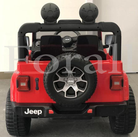 Wrangler Rubicon Două Locuri Cu Telecomandă Licențiat 12 Volți Roșu