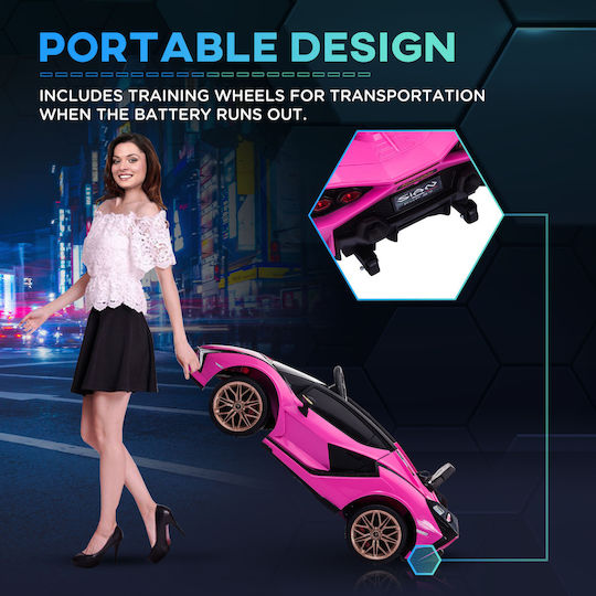 Lamborghini Μονοθέσιο με Τηλεκοντρόλ Licensed 12 Volt Ροζ