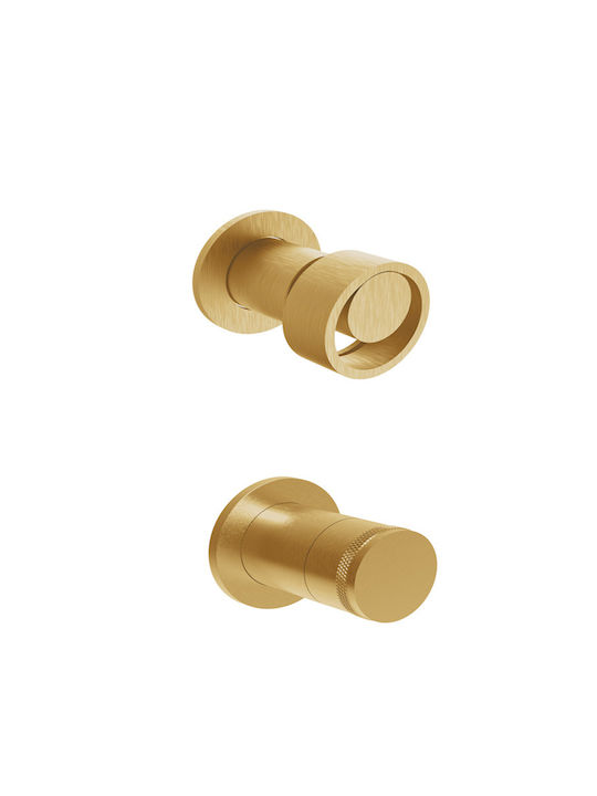 Armando Vicario Industrial Built-in Mixer & Diverter Set for Shower 3 Exits Silver