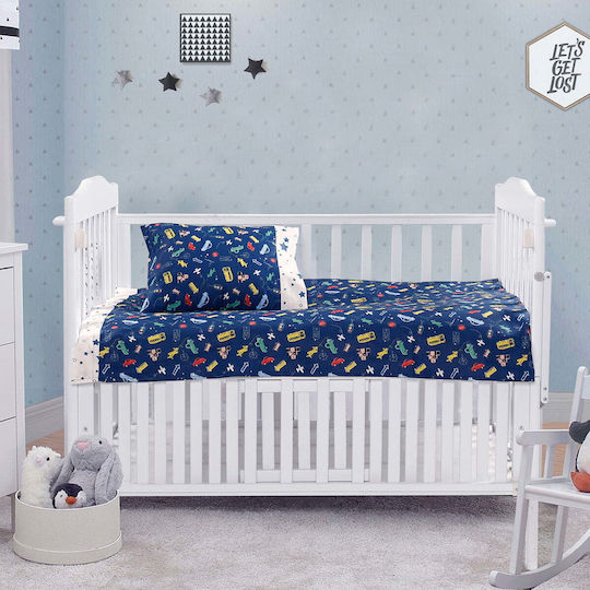 Beauty Home Подредба с Ластик Сини 70x140см