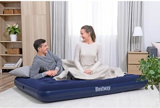 Bestway Inflatable Sleeping Mattress with Built-in Pump 191x137x22εκ. Blue