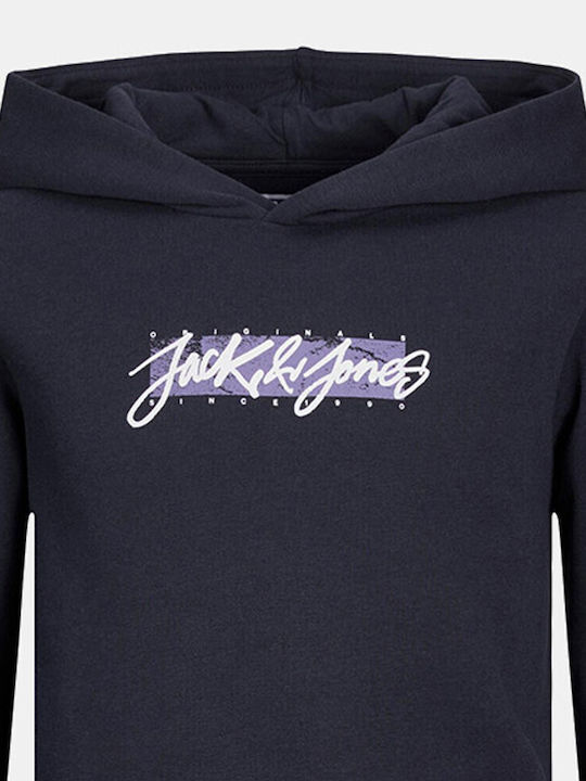 Jack & Jones Fleece - Polar Hanorac pentru copii cu glugă sacou bleumarin