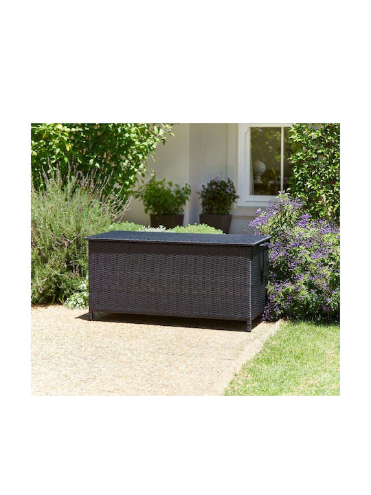 Jysk Außenlagerbox Rattan Schwarz L133xB56xH64cm 3750100