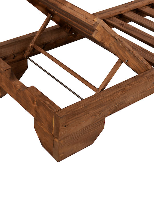Șezlong Lemn Carpi 204x77.5x29cm