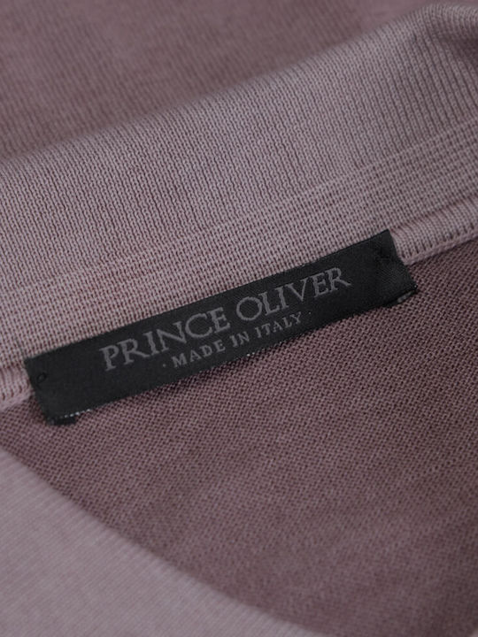 Prince Oliver Ανδρική Μπλούζα Polo Dark Purple