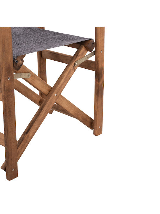Καρέκλα Σκηνοθέτη Ξύλινη Λήμνος Γκρί 57x54x88.5εκ.