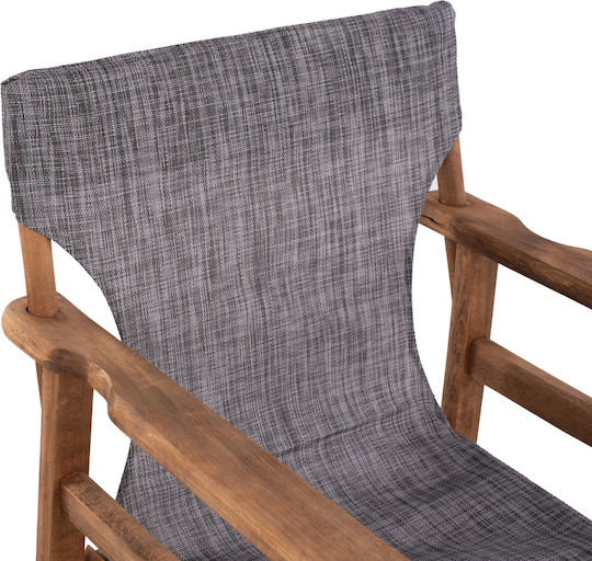 Καρέκλα Σκηνοθέτη Ξύλινη Λήμνος Γκρί 57x54x88.5εκ.
