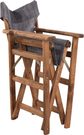 Καρέκλα Σκηνοθέτη Ξύλινη Λήμνος Γκρί 57x54x88.5εκ.