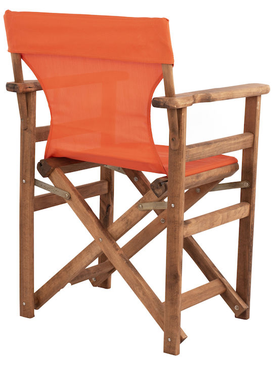 Director's Chair Wooden Limnos Orange 1pcs 57x54x88.5cm.