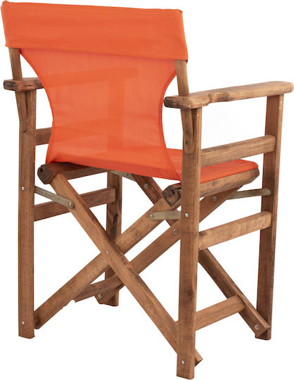 Director's Chair Wooden Limnos Orange 1pcs 57x54x88.5cm.