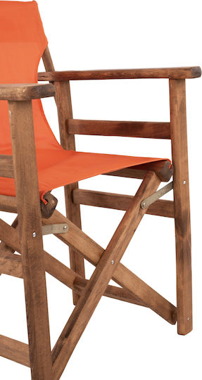 Director's Chair Wooden Limnos Orange 1pcs 57x54x88.5cm.