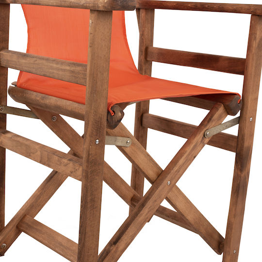 Director's Chair Wooden Limnos Orange 1pcs 57x54x88.5cm.