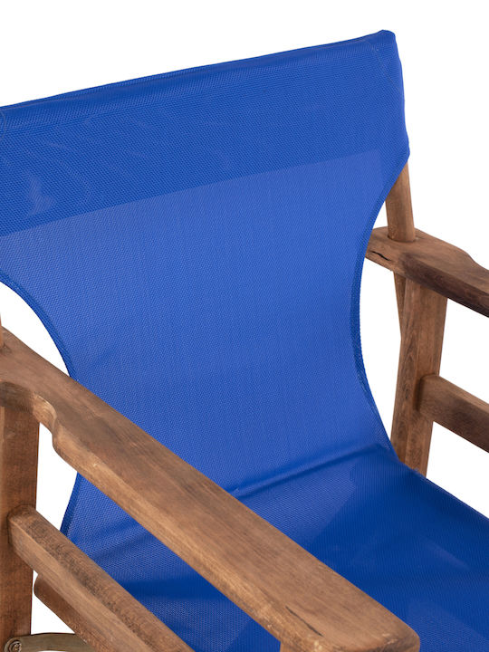 Director's Chair Wooden Limnos Blue 57x54x88.5cm